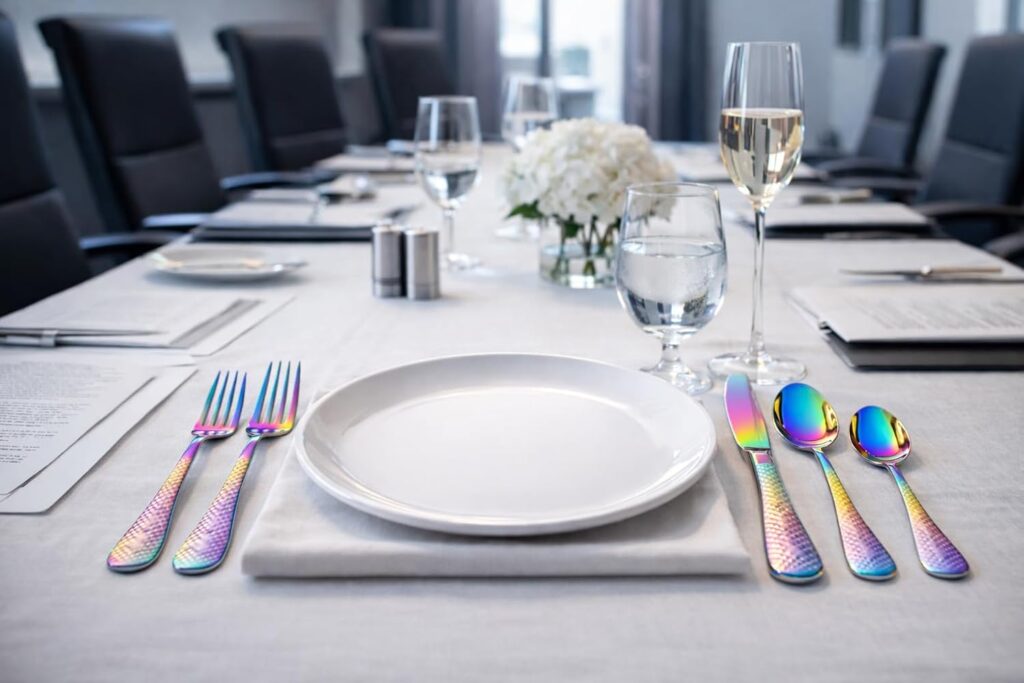 Premium Rainbow Stainless Steel Cutlery Set