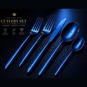 Stainless Steel Premium Blue Stylish Handles Cutlery Set